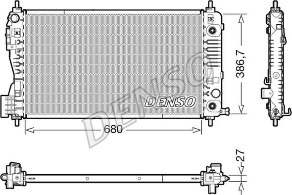 Denso DRM99012 - Радіатор, охолодження двигуна avtolavka.club