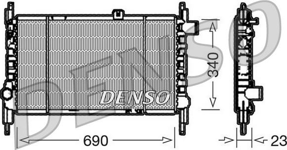 Denso DRM44003 - Радіатор, охолодження двигуна avtolavka.club