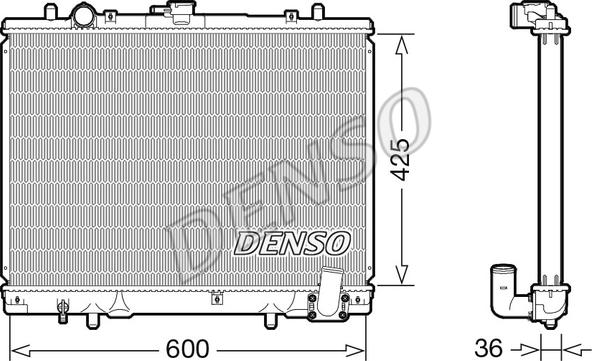 Denso DRM45049 - Радіатор, охолодження двигуна avtolavka.club