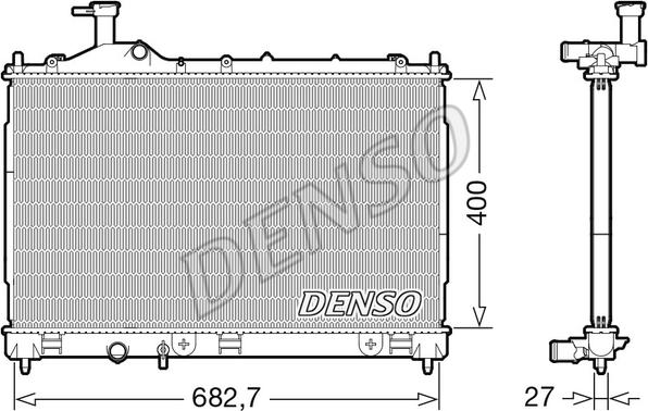 Denso DRM45042 - Радіатор, охолодження двигуна avtolavka.club