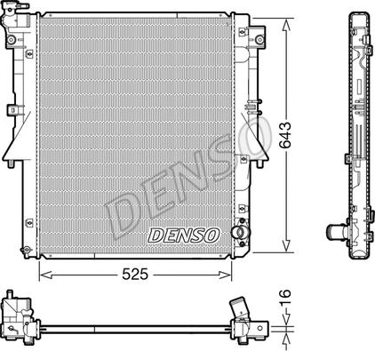 Denso DRM45054 - Радіатор, охолодження двигуна avtolavka.club