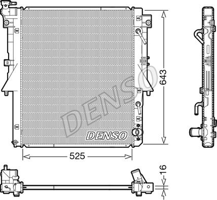 Denso DRM45055 - Радіатор, охолодження двигуна avtolavka.club