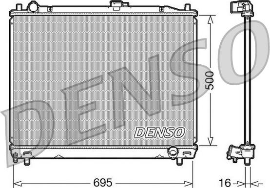 Denso DRM45008 - Радіатор, охолодження двигуна avtolavka.club