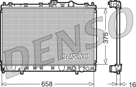 Denso DRM45002 - Радіатор, охолодження двигуна avtolavka.club