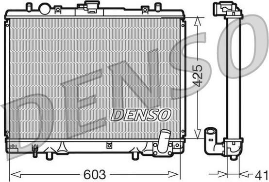 Denso DRM45019 - Радіатор, охолодження двигуна avtolavka.club