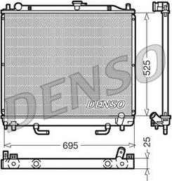 Denso DRM45015 - Радіатор, охолодження двигуна avtolavka.club