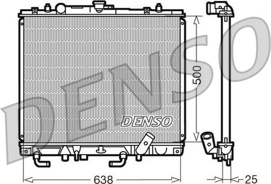 Denso DRM45016 - Радіатор, охолодження двигуна avtolavka.club