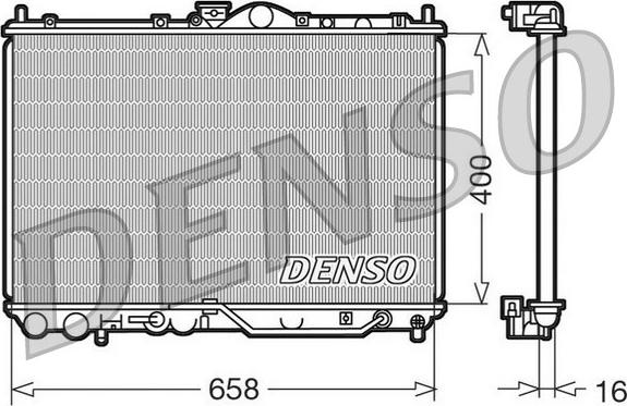 Denso DRM45011 - Радіатор, охолодження двигуна avtolavka.club