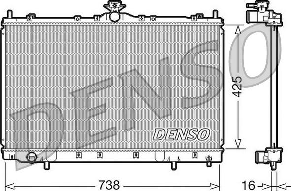 Denso DRM45012 - Радіатор, охолодження двигуна avtolavka.club