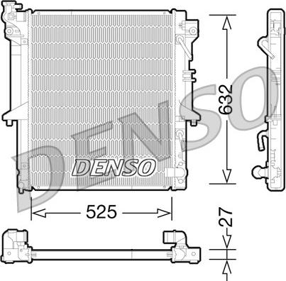 Denso DRM45035 - Радіатор, охолодження двигуна avtolavka.club