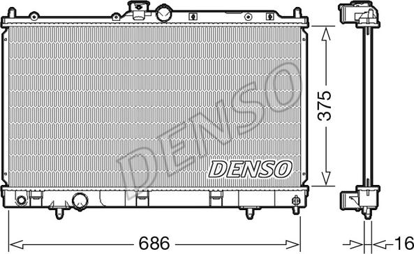 Denso DRM45036 - Радіатор, охолодження двигуна avtolavka.club