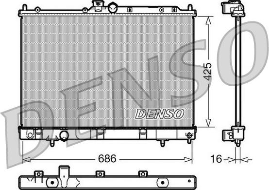 Denso DRM45031 - Радіатор, охолодження двигуна avtolavka.club