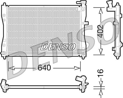 Denso DRM45033 - Радіатор, охолодження двигуна avtolavka.club