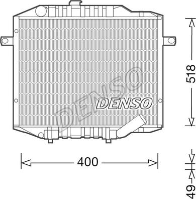 Denso DRM45037 - Радіатор, охолодження двигуна avtolavka.club