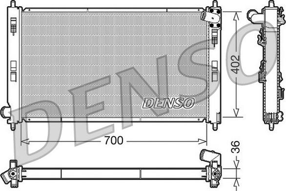 Denso DRM45029 - Радіатор, охолодження двигуна avtolavka.club