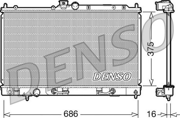 Denso DRM45024 - Радіатор, охолодження двигуна avtolavka.club