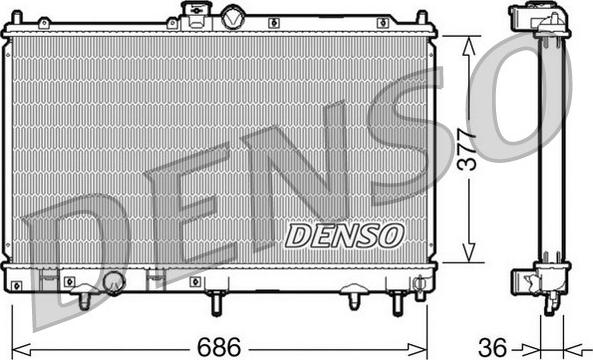 Denso DRM45026 - Радіатор, охолодження двигуна avtolavka.club