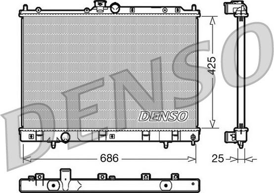 Denso DRM45028 - Радіатор, охолодження двигуна avtolavka.club
