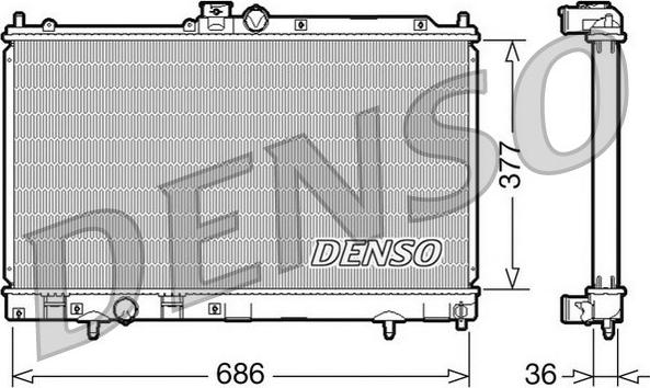 Denso DRM45022 - Радіатор, охолодження двигуна avtolavka.club