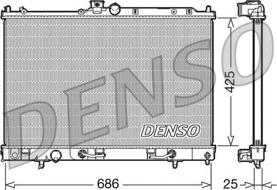 Denso DRM45027 - Радіатор, охолодження двигуна avtolavka.club