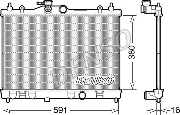 Denso DRM46040 - Радіатор, охолодження двигуна avtolavka.club