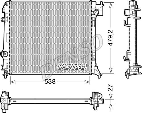 Denso DRM46064 - Радіатор, охолодження двигуна avtolavka.club