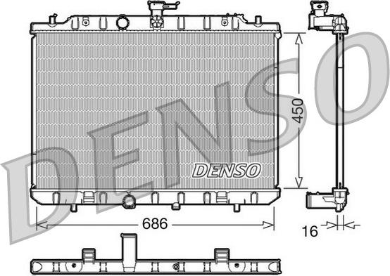 Denso DRM46006 - Радіатор, охолодження двигуна avtolavka.club