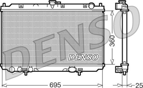 Denso DRM46014 - Радіатор, охолодження двигуна avtolavka.club