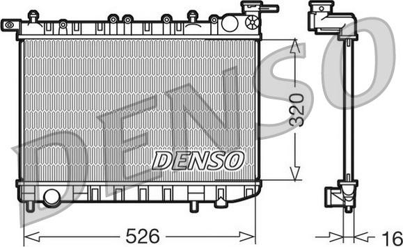 Denso DRM46015 - Радіатор, охолодження двигуна avtolavka.club