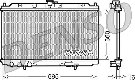Denso DRM46012 - Радіатор, охолодження двигуна avtolavka.club
