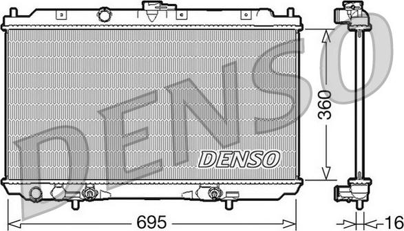 Denso DRM46024 - Радіатор, охолодження двигуна avtolavka.club