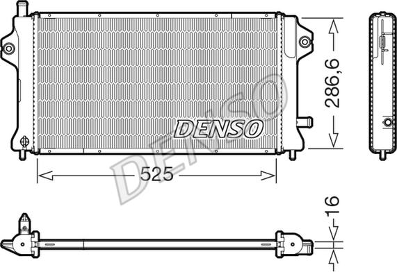 Denso DRM46077 - Радіатор, охолодження двигуна avtolavka.club