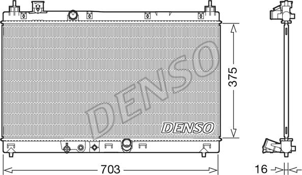 Denso DRM40045 - Радіатор, охолодження двигуна avtolavka.club