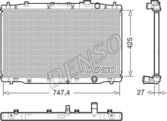 Denso DRM40052 - Радіатор, охолодження двигуна avtolavka.club