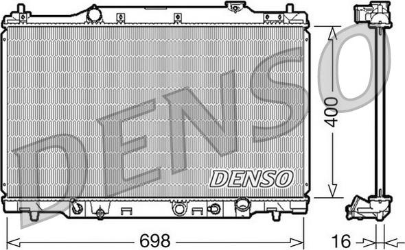 Denso DRM40016 - Радіатор, охолодження двигуна avtolavka.club