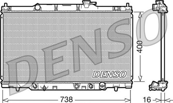 Denso DRM40012 - Радіатор, охолодження двигуна avtolavka.club
