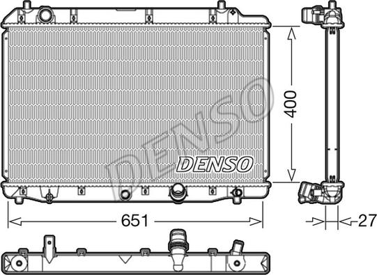 Denso DRM40036 - Радіатор, охолодження двигуна avtolavka.club