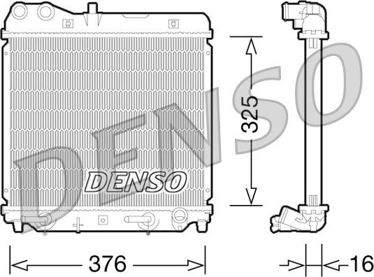 Denso DRM40026 - Радіатор, охолодження двигуна avtolavka.club