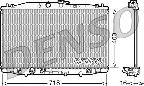 Denso DRM40023 - Радіатор, охолодження двигуна avtolavka.club