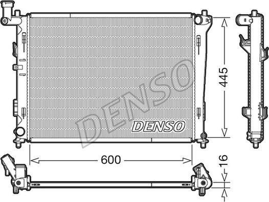 Denso DRM41004 - Радіатор, охолодження двигуна avtolavka.club