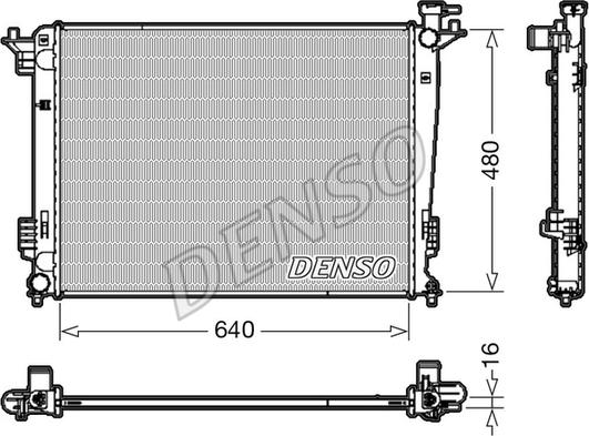 Denso DRM41003 - Радіатор, охолодження двигуна avtolavka.club