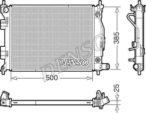 Denso DRM41033 - Радіатор, охолодження двигуна avtolavka.club