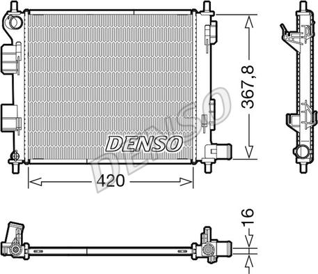 Denso DRM41022 - Радіатор, охолодження двигуна avtolavka.club
