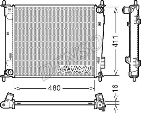 Denso DRM43003 - Радіатор, охолодження двигуна avtolavka.club