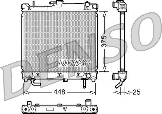 Denso DRM47003 - Радіатор, охолодження двигуна avtolavka.club