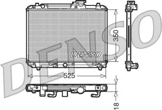 Denso DRM47002 - Радіатор, охолодження двигуна avtolavka.club
