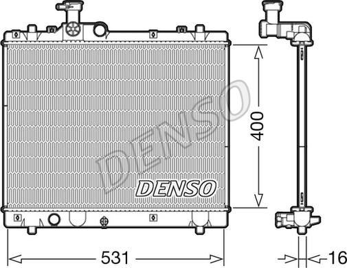 Denso DRM47034 - Радіатор, охолодження двигуна avtolavka.club