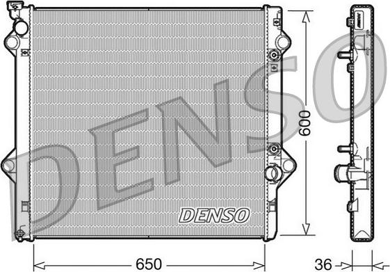 Denso DRM50049 - Радіатор, охолодження двигуна avtolavka.club