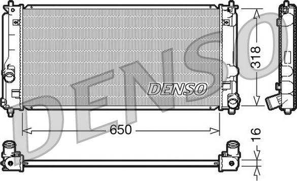 Denso DRM50044 - Радіатор, охолодження двигуна avtolavka.club