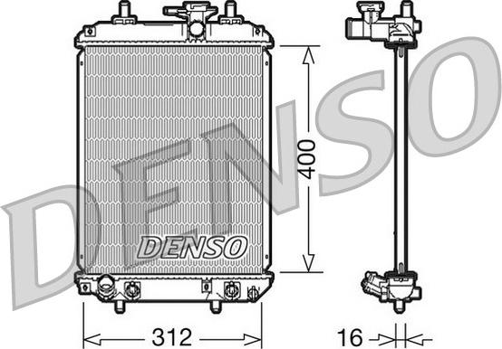 Denso DRM50050 - Радіатор, охолодження двигуна avtolavka.club